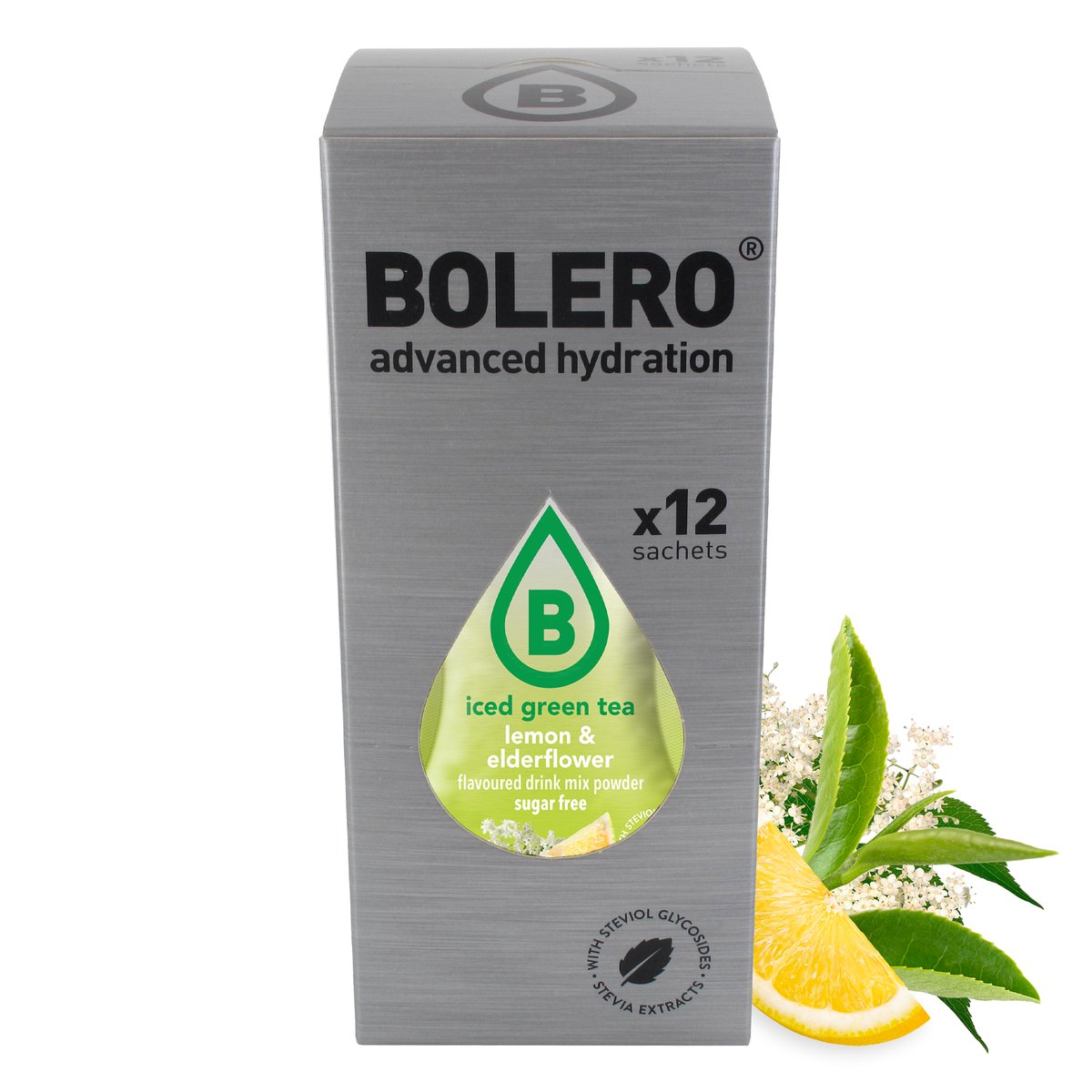 BOLERO BOX CLASSIC ICED GREEN TEA LEMON & ELDERFLOWER 8g (12szt.)