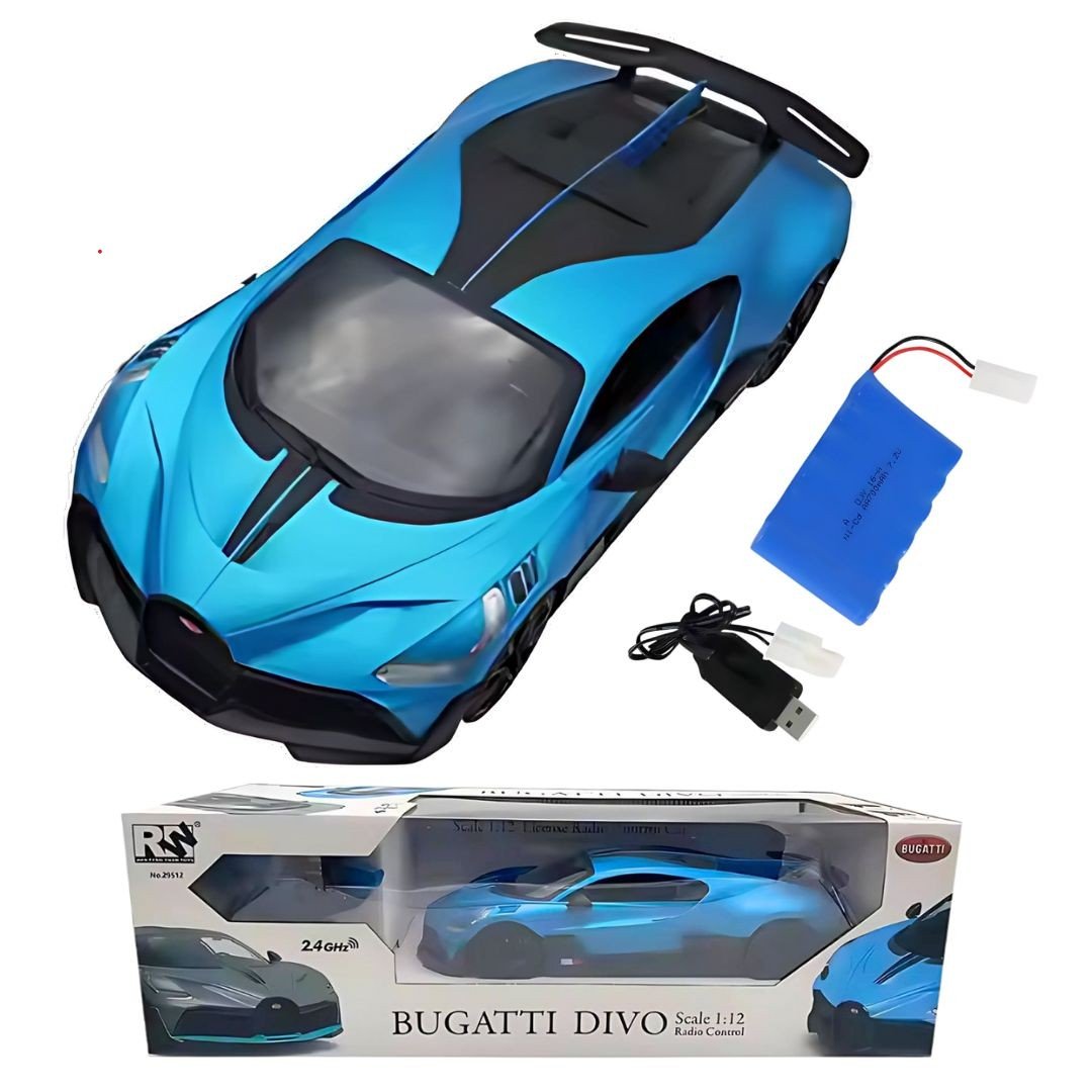 Zdalnie sterowany Bugatti Divo RC 1:12 niebieski samochód