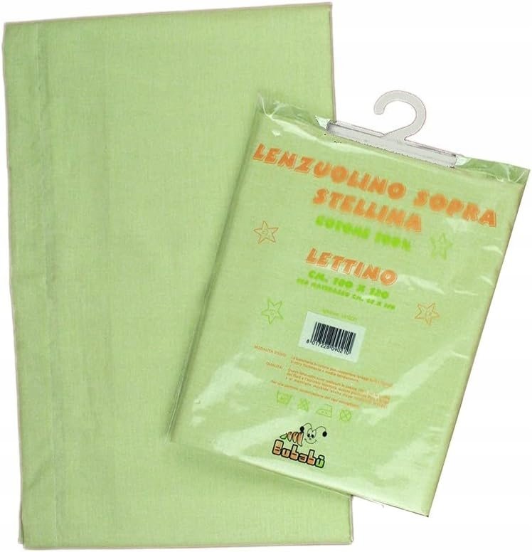 Prześcieradło bubabu na materac 65x130 bawełniane zielone włoskie 180x120