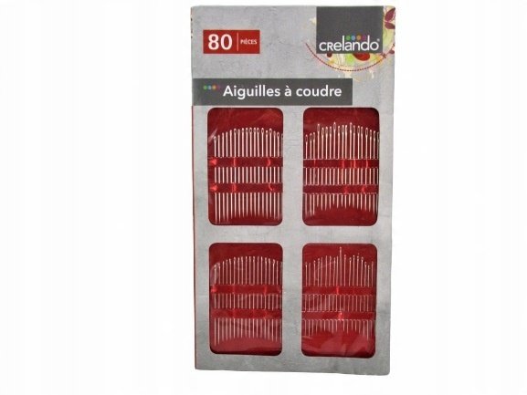 CRELANDO Akcesoria krawieckie, igły do szycia ręcznego - 80 szt.