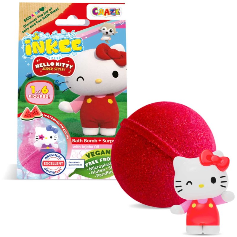 Craze INKEE Hello Kitty kula musująca do kąpieli z figurką 1 szt.