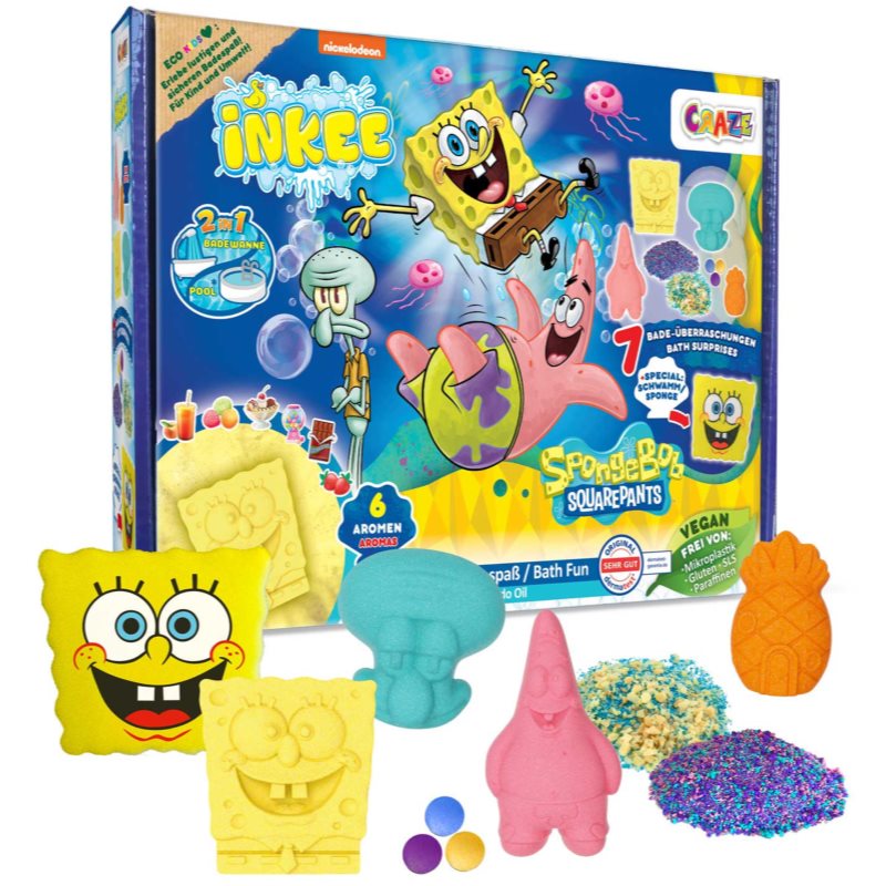 Craze SpongeBob Gift Box musujące kule do kąpieli w opakowaniu prezentowym