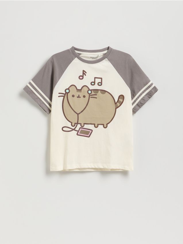 Reserved - T-shirt Pusheen - wielobarwny