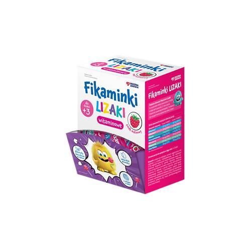 Rodzina Zdrowia Fikaminki Lizaki witaminowe smak malinowy, 50 szt. -> Wysyłka 1,99 - odbiór w Żabce