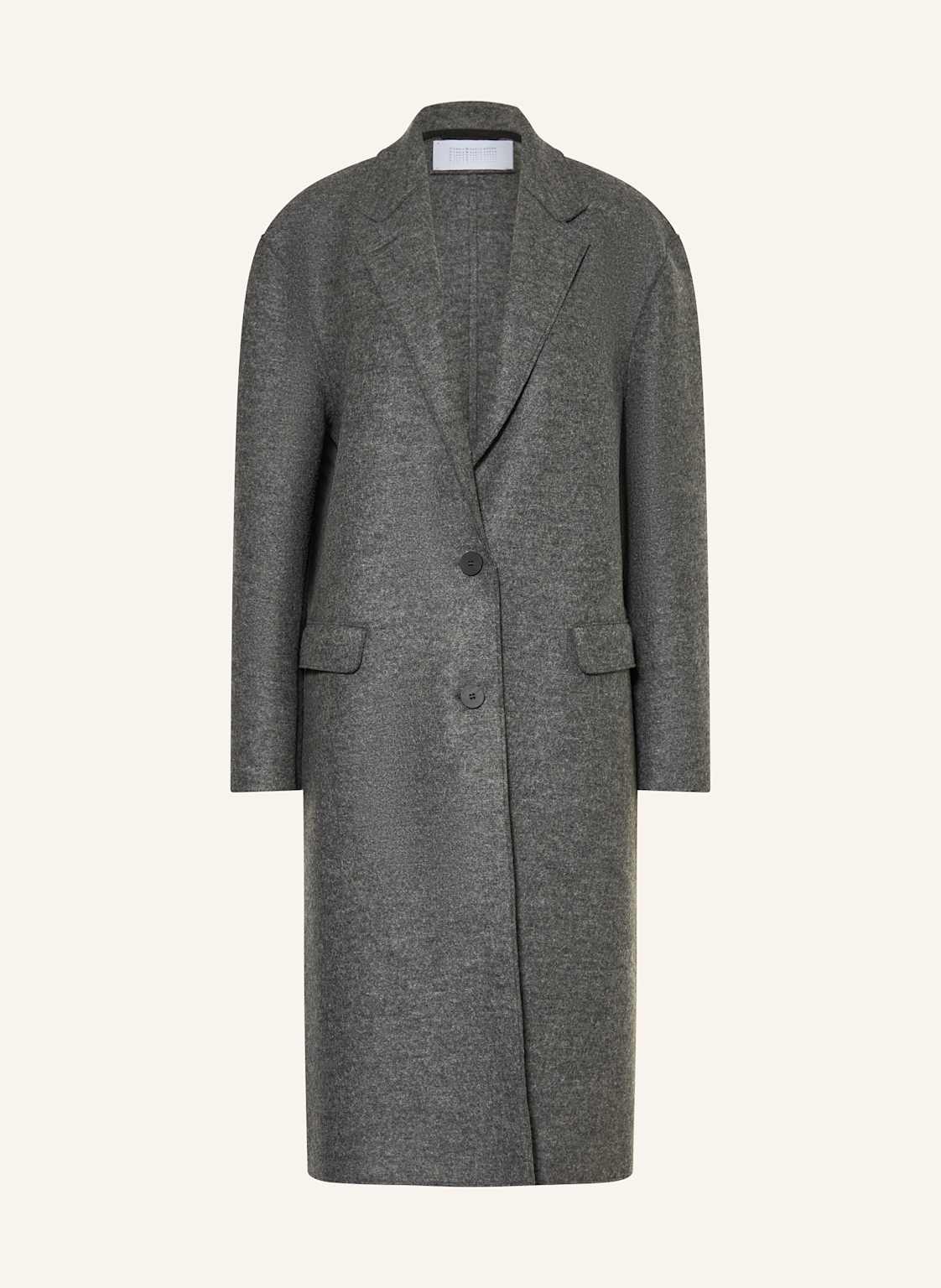 Harris Wharf London Płaszcz Wełniany grau