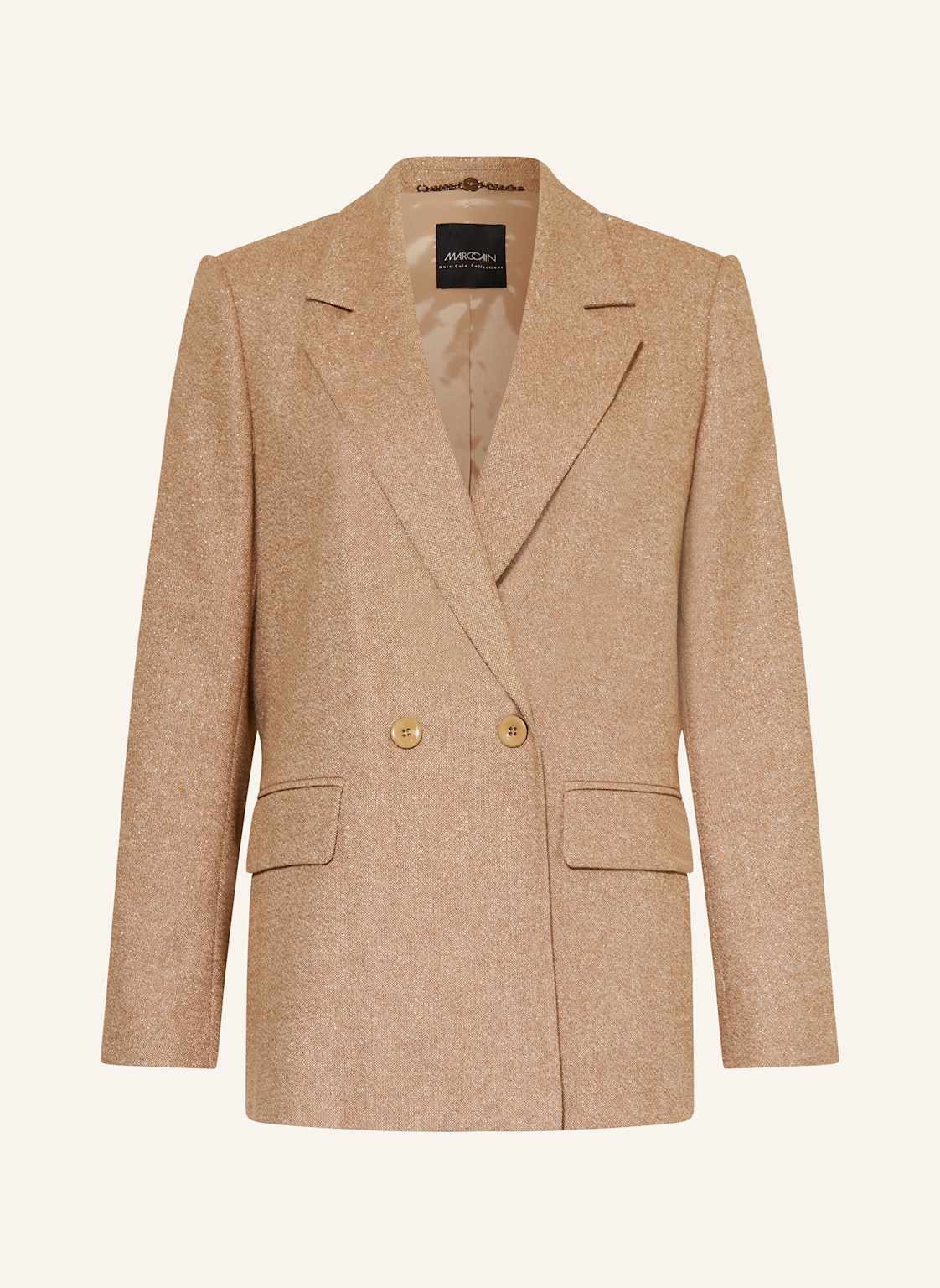 Marc Cain Blezer Z Błyszczącą Przędzą braun