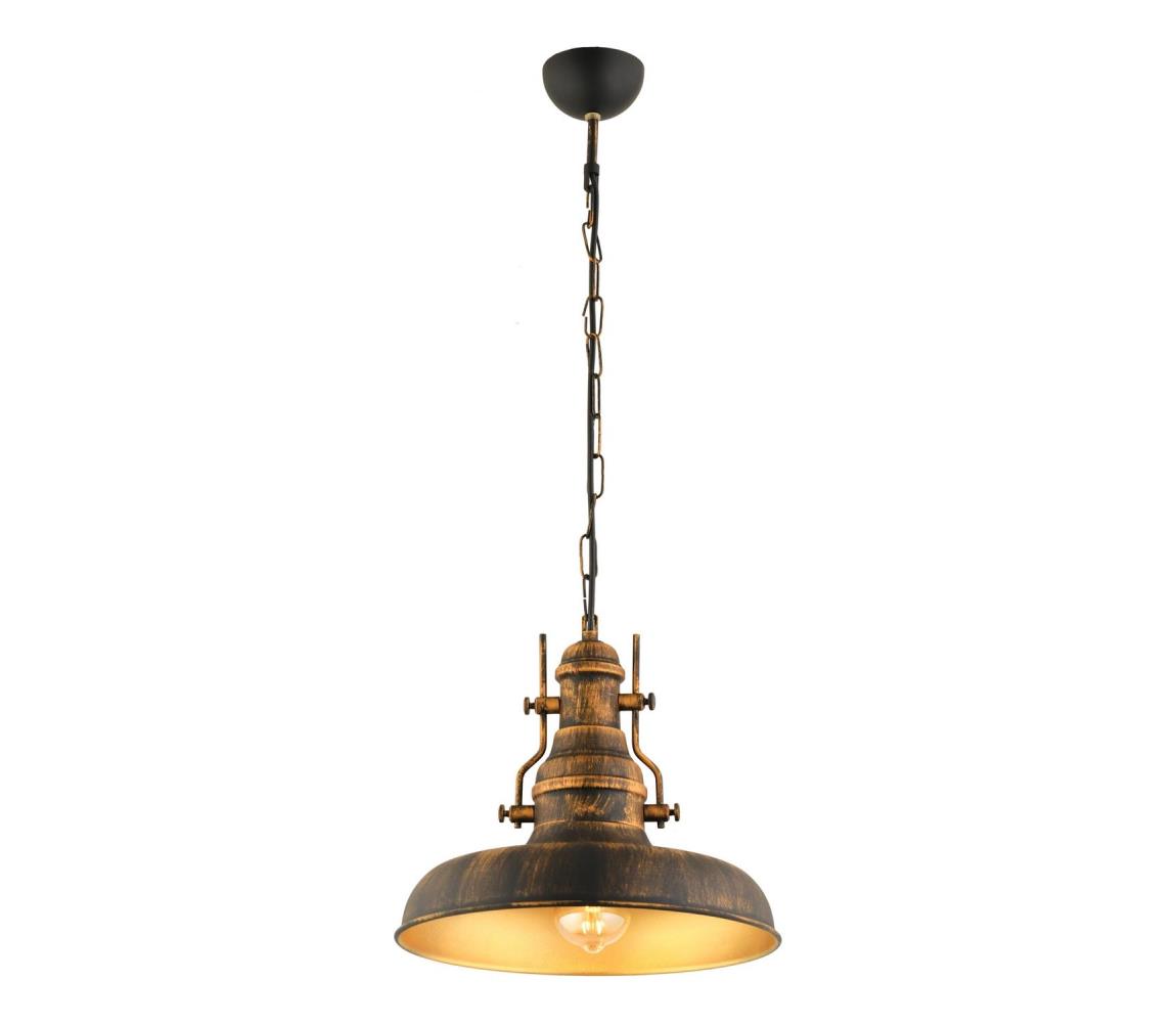 Żyrandol na łańcuchu 1xE27/40W/230V brąz