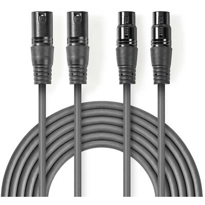 NEDIS COTH15030GY05 XLR męski - XLR żeński 0.5 m