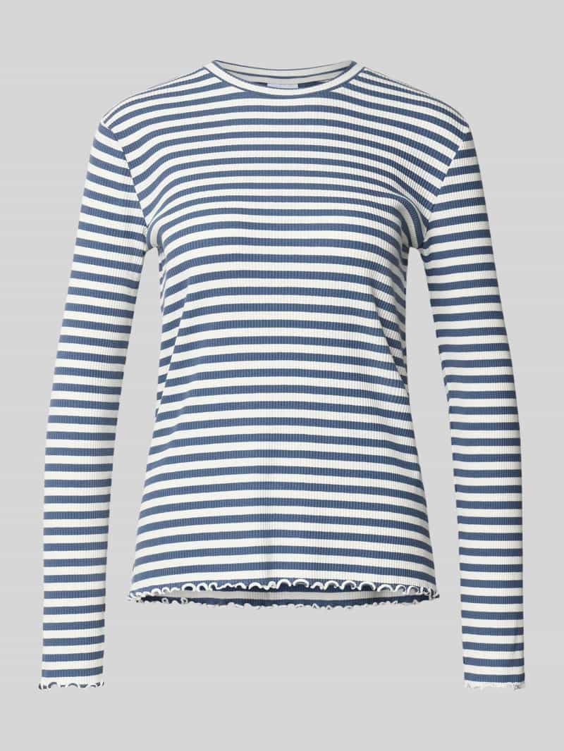 Bluzka z długim rękawem i okrągłym dekoltem model ‘THESSA’