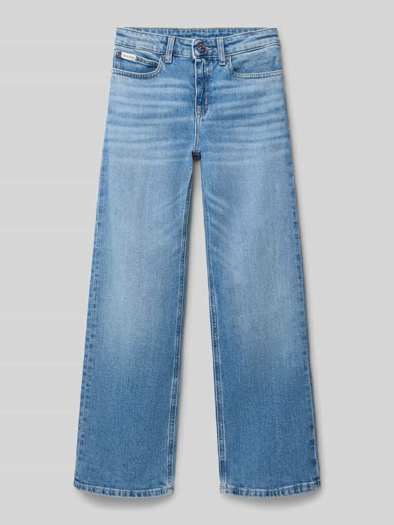 Jeansy o szerokim kroju z naszywką z logo model ‘Authentic’