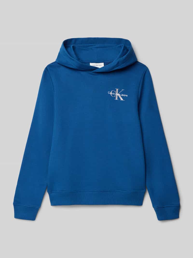 Bluza o kroju regular fit z kapturem i nadrukiem z logo model ‘Monogram’