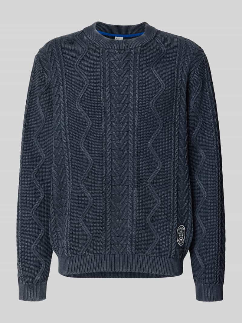 Sweter z dzianiny o kroju regular fit z czystej bawełny model ‘PERRY’