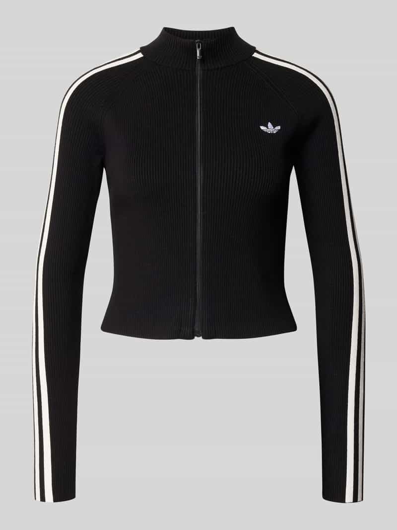 Kurtka z dzianiny o kroju slim fit z wyhaftowanym logo