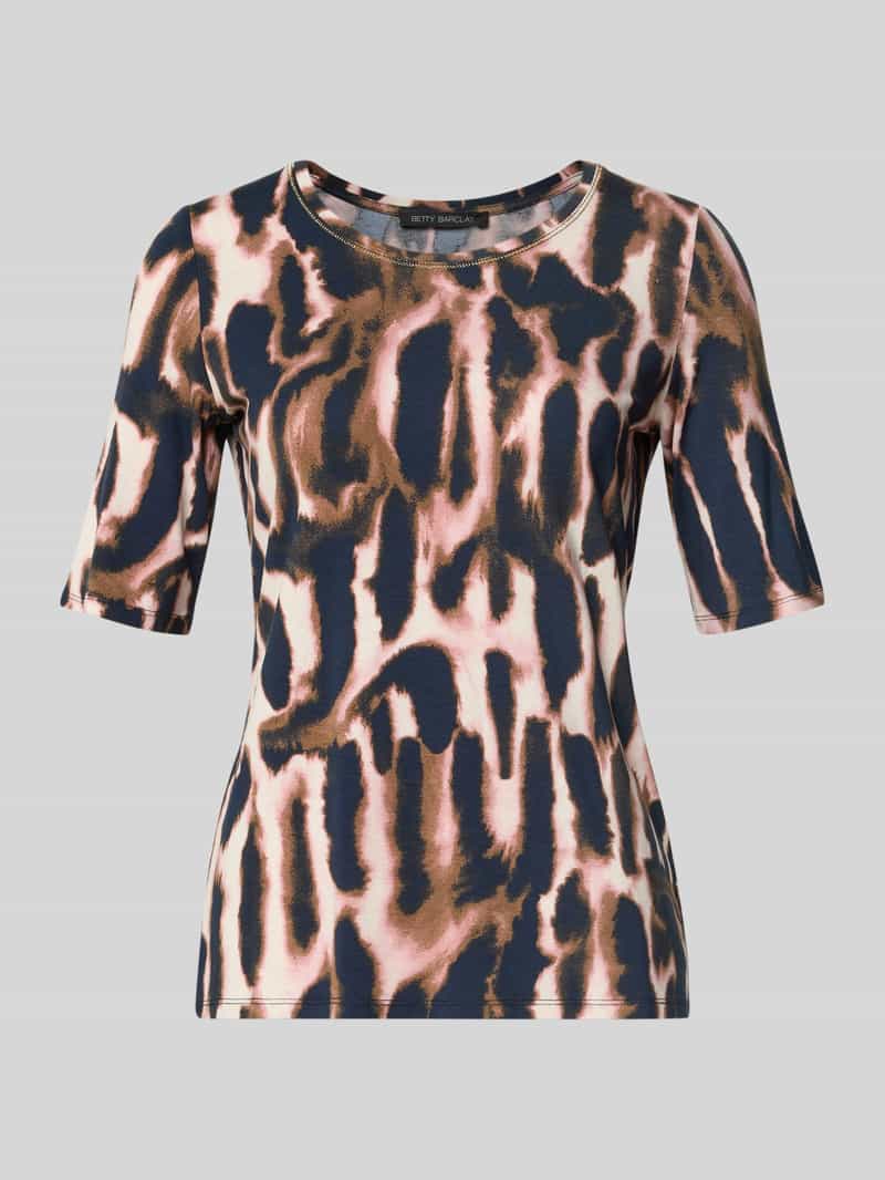 T-shirt o kroju slim fit z mieszanki wiskozy model ‘Juli’