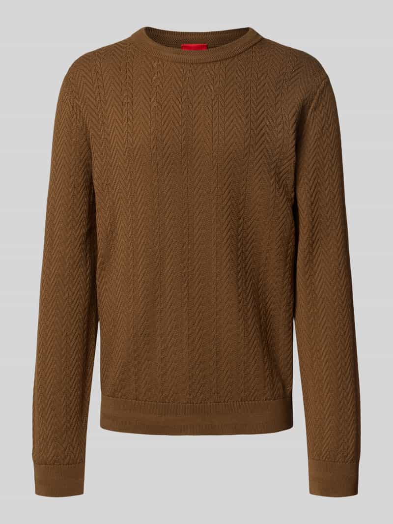 Sweter z dzianiny o kroju regular fit z czystej bawełny model ‘SIMO’