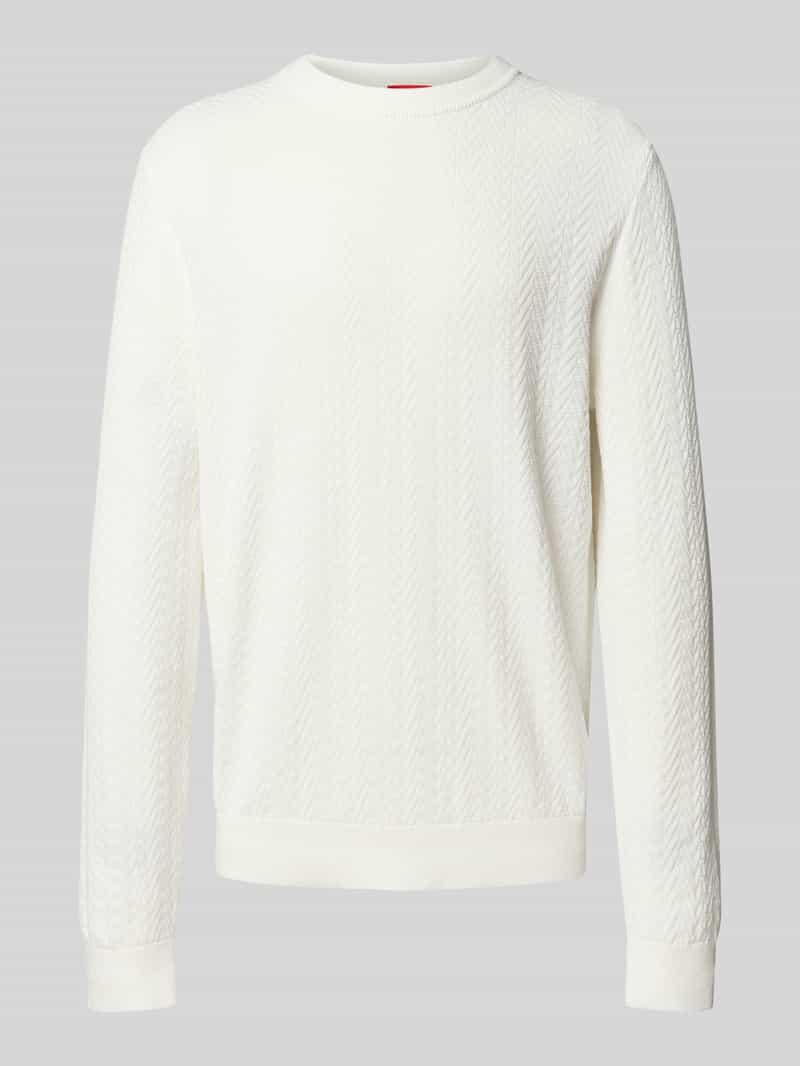 Sweter z dzianiny o kroju regular fit z czystej bawełny model ‘SIMO’
