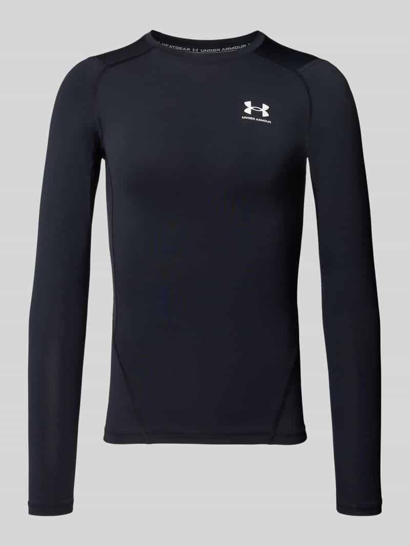 Bluzka z długim rękawem, okrągłym dekoltem i logo