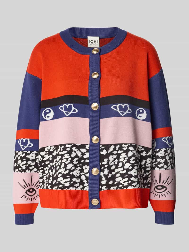 Kurtka z dzianiny z listwą guzikową