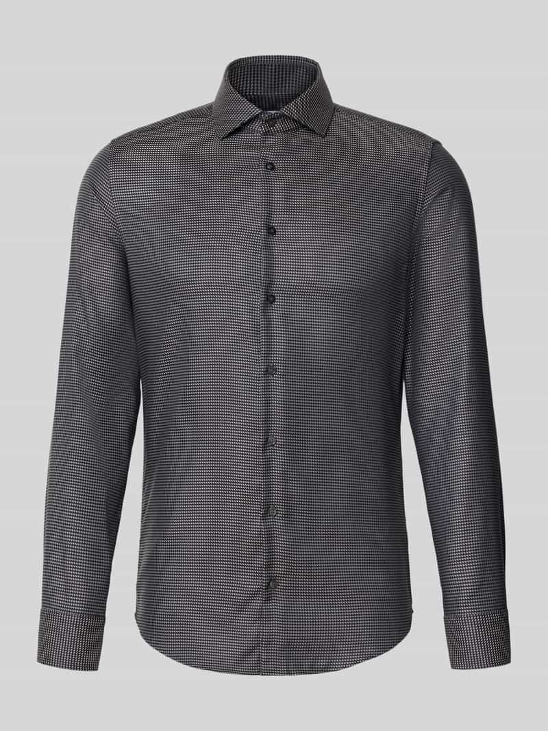 Koszula biznesowa o kroju slim fit z kołnierzykiem typu kent