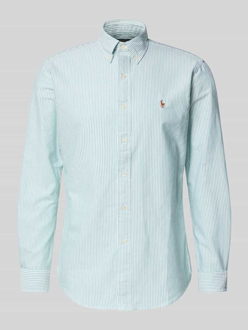 Koszula casualowa o kroju custom fit z kołnierzykiem typu button down