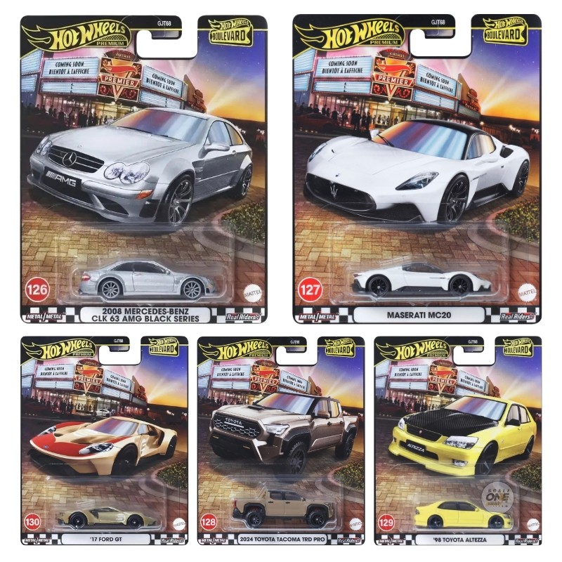 Zestaw Hot Wheels Premium Boulevard 5 Autek GJT68 JBL07 JBL08 JBL11 JBL15 JBL23