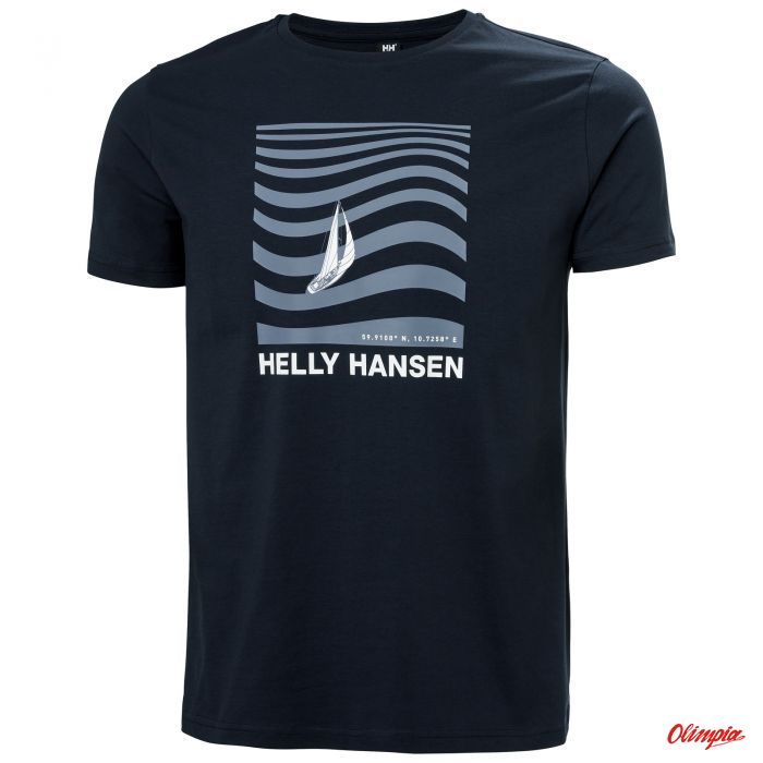 Koszulka męska HELLY HANSEN SHORELINE 3.0 T-SHIRT - Navy