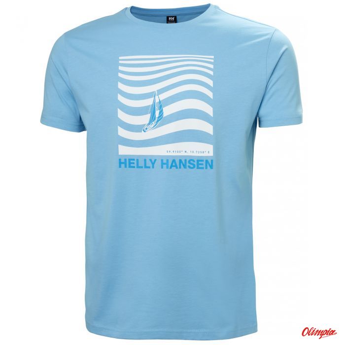 Koszulka męska HELLY HANSEN SHORELINE 3.0 T-SHIRT - Aqua