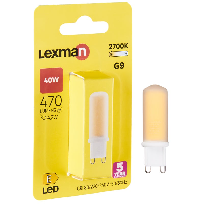 Żarówka LED G9 4.2 W 470 lm Ciepła biel Lexman