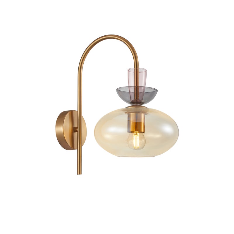 Kinkiet Fanda bursztyn E27 Italux