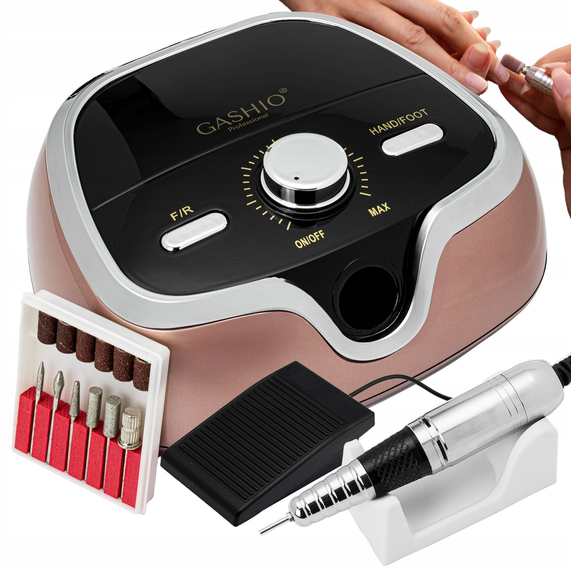 TEMU Frezarka Do Paznokci Premium Profesjonalna 65W Manicure z Frezami Mocna Premium / Stacjonarna Frezarka Do Paznokci Hybrydy Żeli Manicre Pedicure