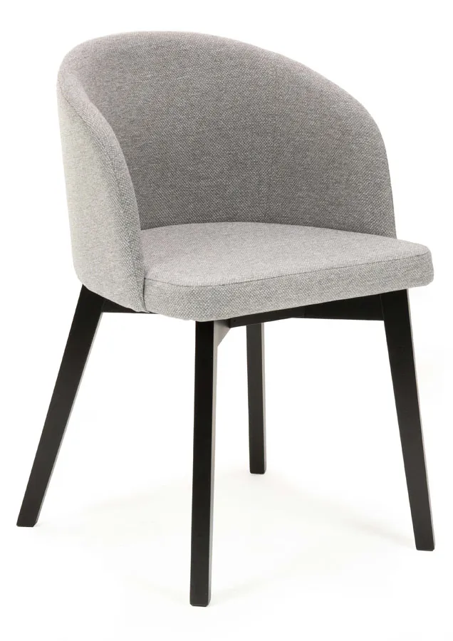 Popielate tapicerowane krzesło - Bentrix 6X