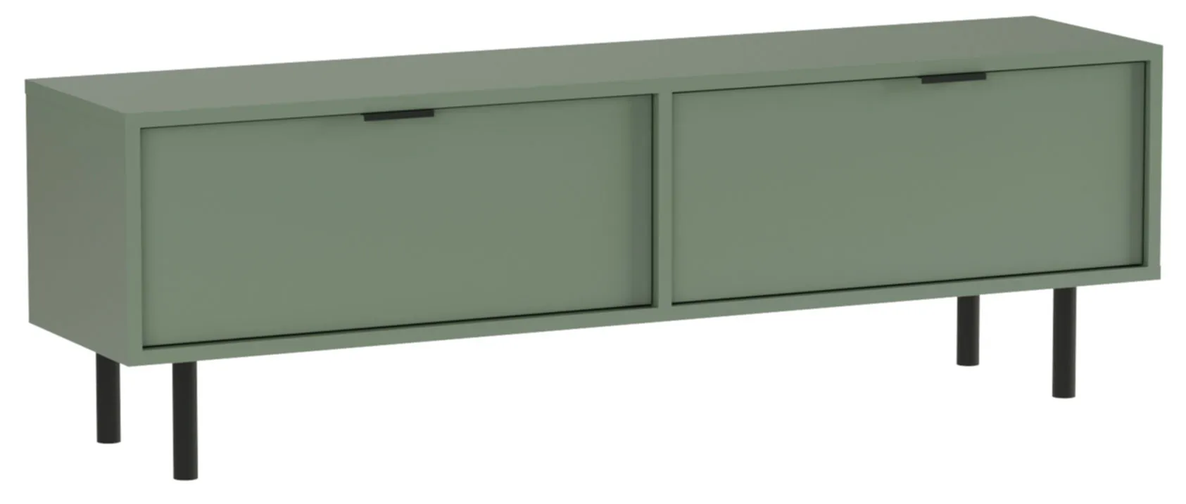 Zielona stojąca szafka RTV szałwia - Inao 3X