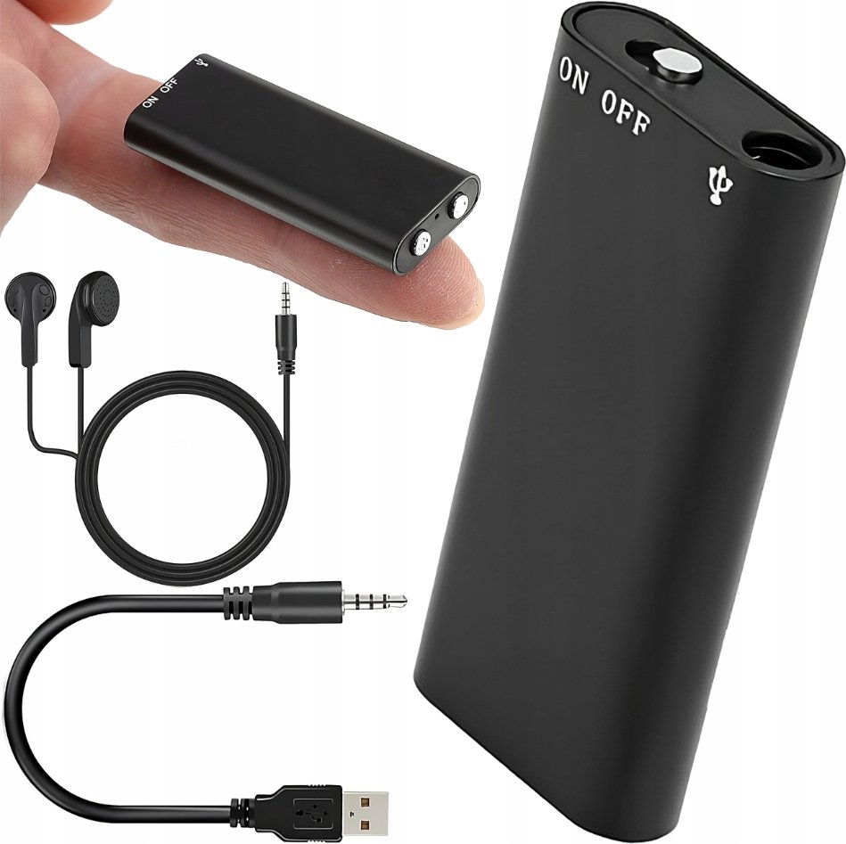 Mini Dyktafon Podsłuch Bezprzewodowy 4 Gb 11 Godzin Nagrywania