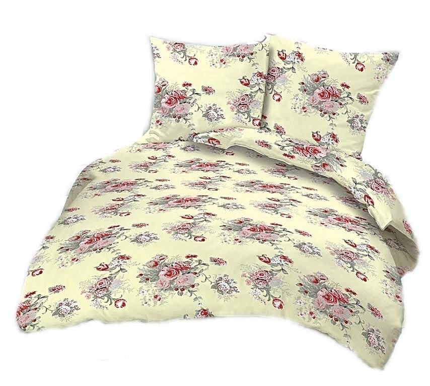 pościel bawełna lux 220x240 + 2 poszewka B 246 pnące róże