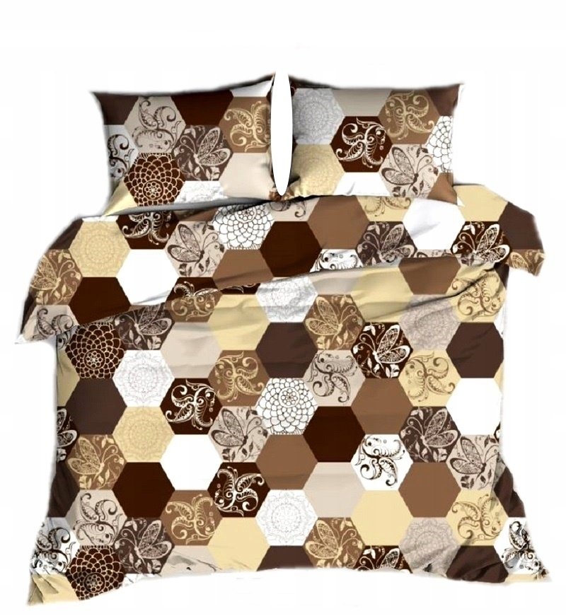 pościel z kory 200x200 + 2 poszewki K 92-3 plastry miodu brąz