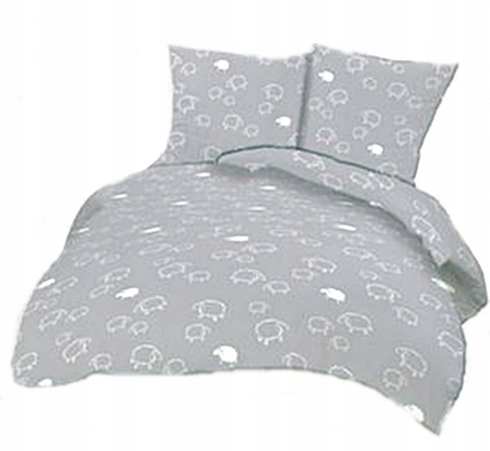 pościel kora lux 140x200 + 1 poszewka K 200-2 baranki szare