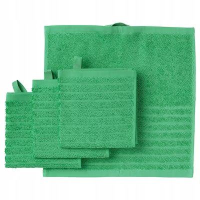 IKEA VAGSJON Ręcznik komplet 4 szt 30x30 cm do rąk ZIELONY