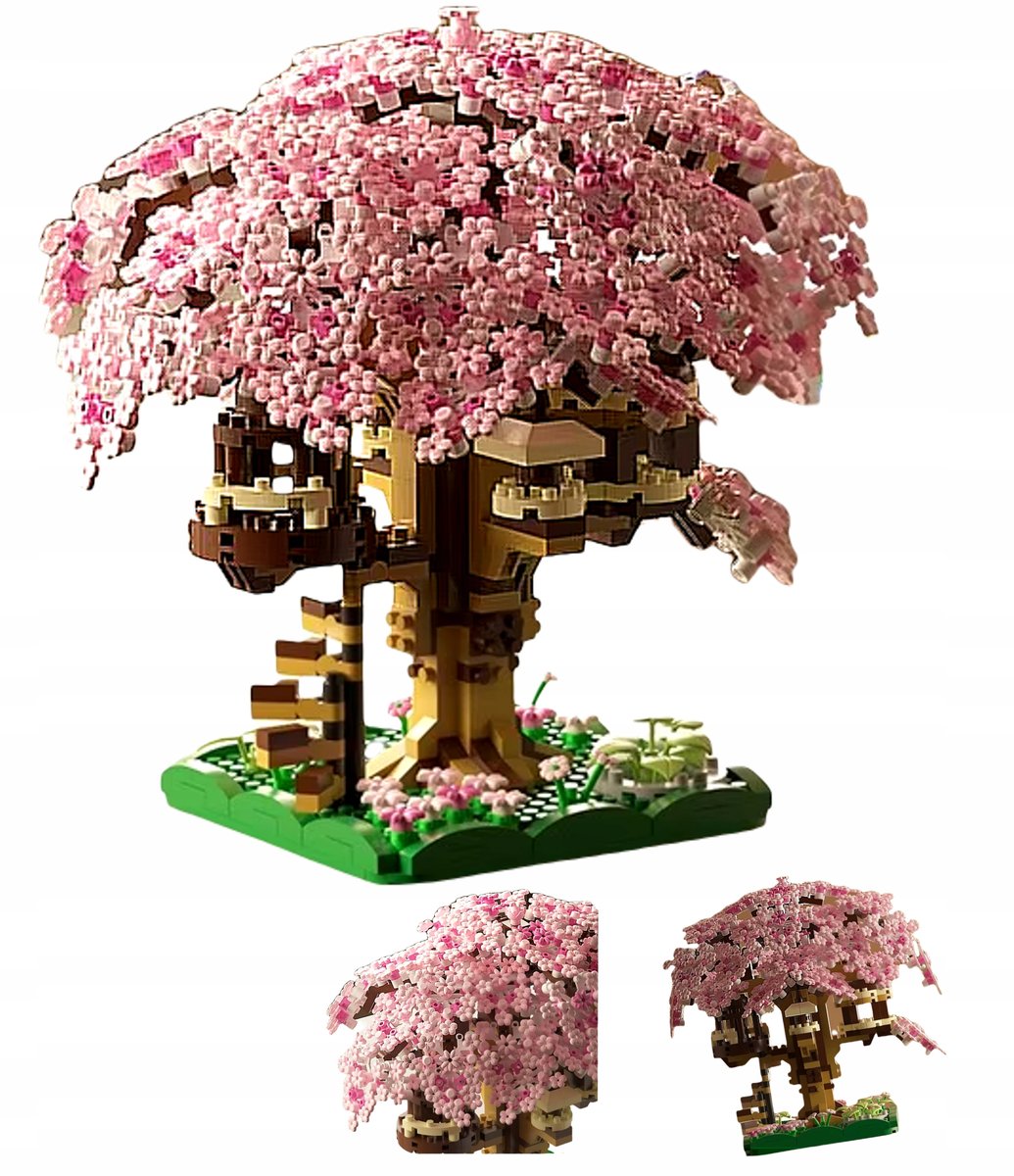 Klocki Drzewko Bonsai, Drzewo Wiśni, Japońskie, Dla Dziecka Zestaw