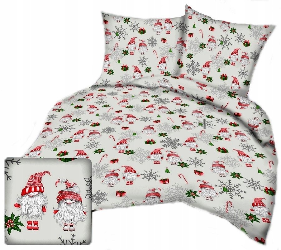 pościel kora lux 220x220 + 2 poszewki K 340-1 gnomek szary