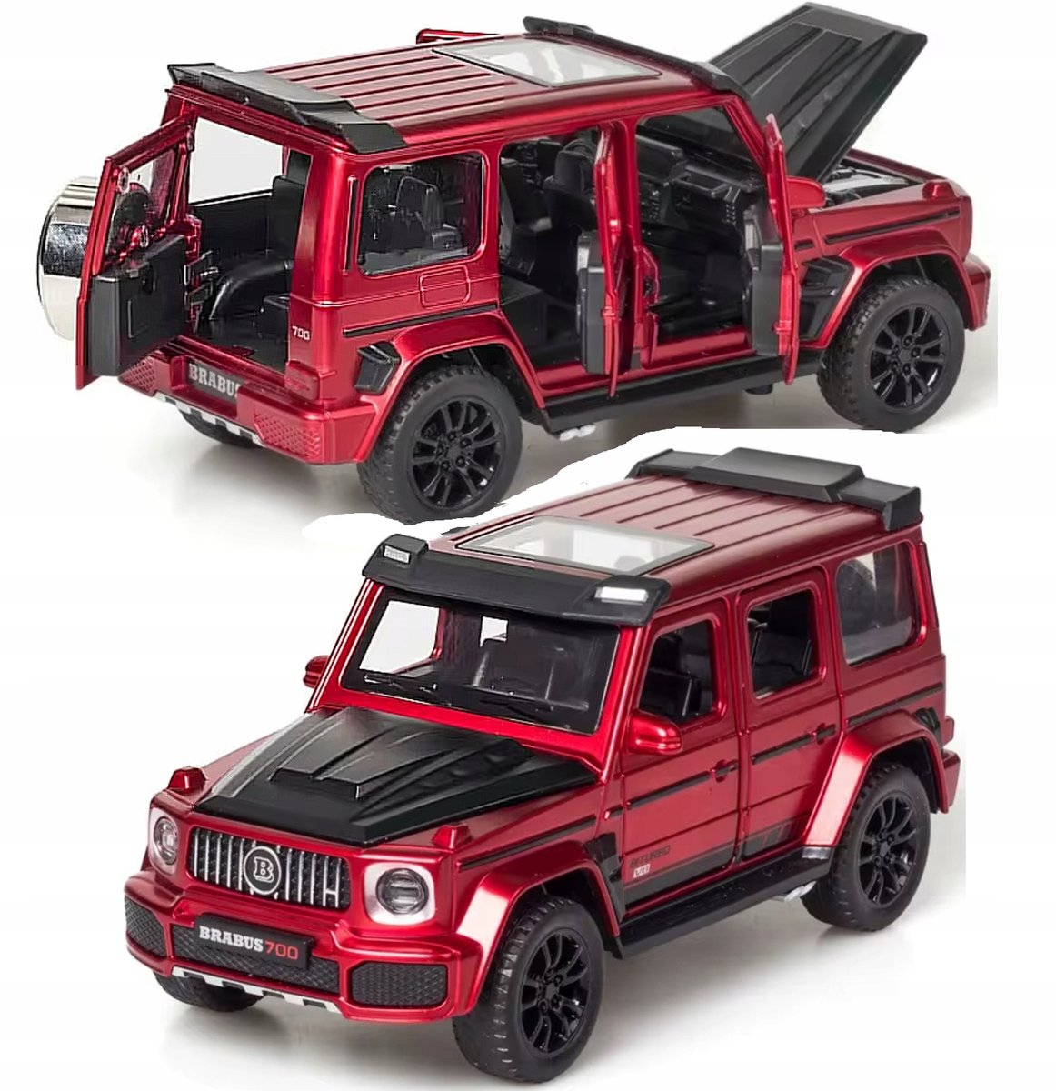 Model Samochód Brabus G700 Metalowy 1:32 Światła Dźwięk Napęd Baterie