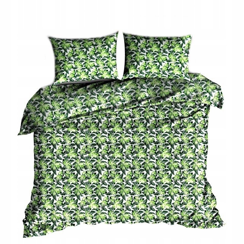 pościel bawełna lux 160x200 + 2 poszewka B 361 monster drobny zielony jasny