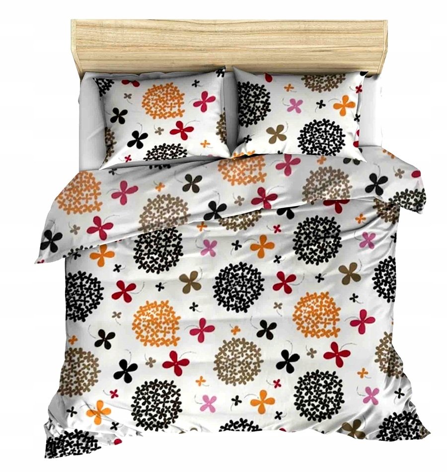 pościel z satyny 180x200 + 2x poszewka 100% bawełna S 79 kolorowe dmuchawce