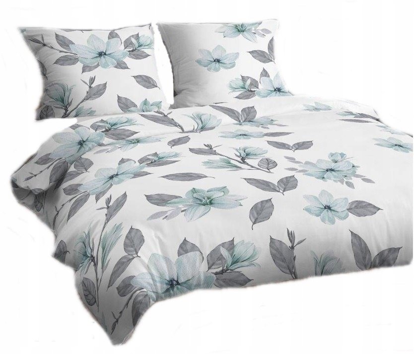 pościel z flaneli 200x200 + 2x poszewka F 144-1 miła blue