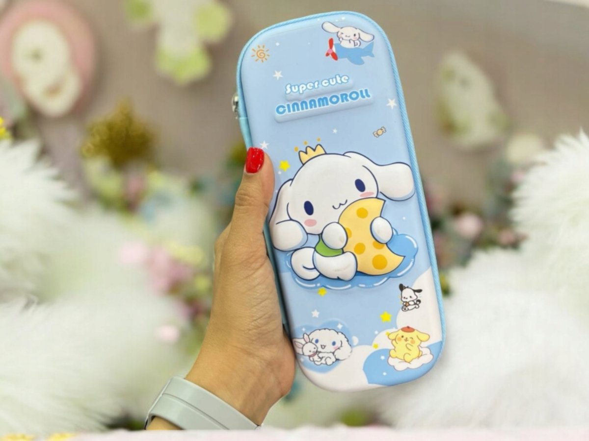 2 x Piórnik Szkolny Cinnamoroll Rozkładany JEDNOKOMOROWY SQUISHY KUROMI 3D