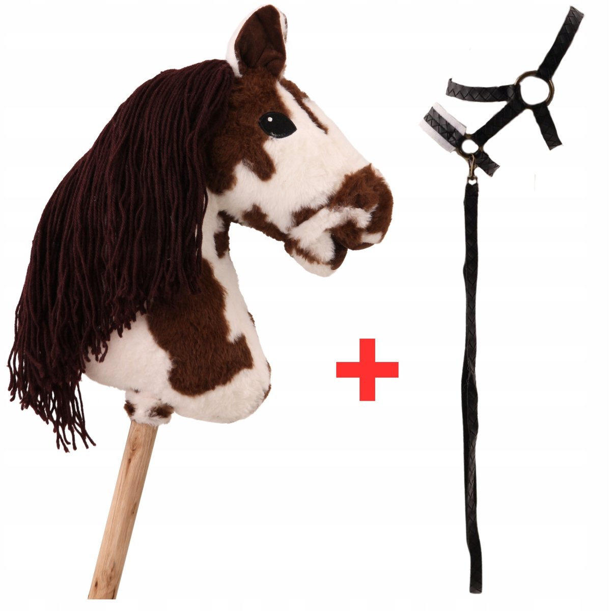 2 x HOBBY HORSE ZESTAW A3 DUŻY KONIK + WODZE + KANTAR PREZENT DLA DZIECKA