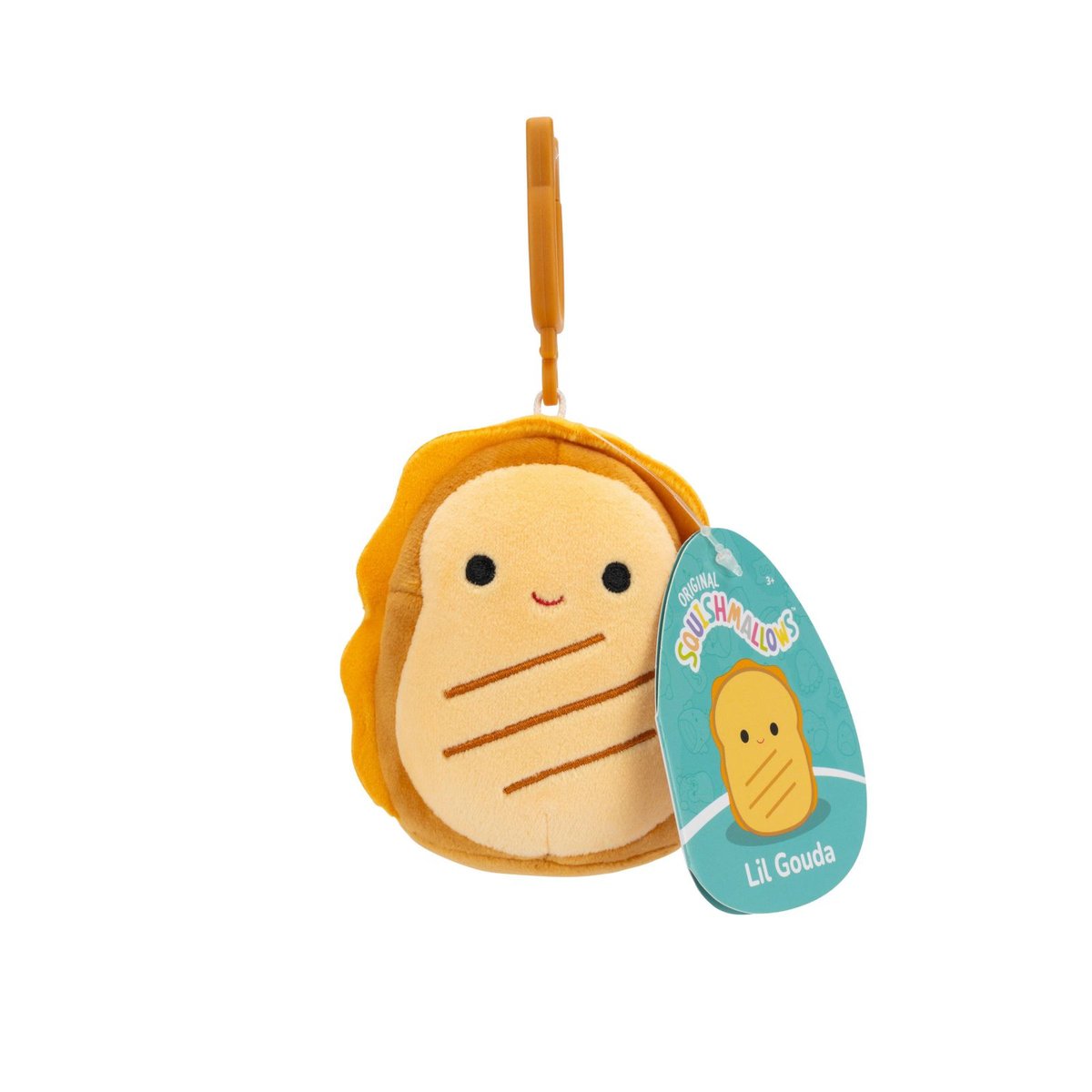 Squishmallows - 9 Cm P22 Clip On - Lil Gouda Grilled Cheese