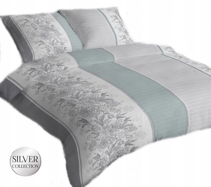 pościel bawełna deLUX 140x200 + 1 poszewka B 389-2 milutka mięta