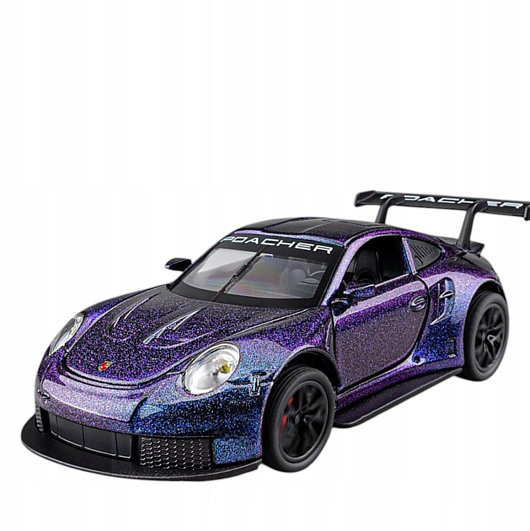 Model Porsche 911 Gt3 Rs Metalowy 1:32 Światła Led + Dźwięk + Baterie