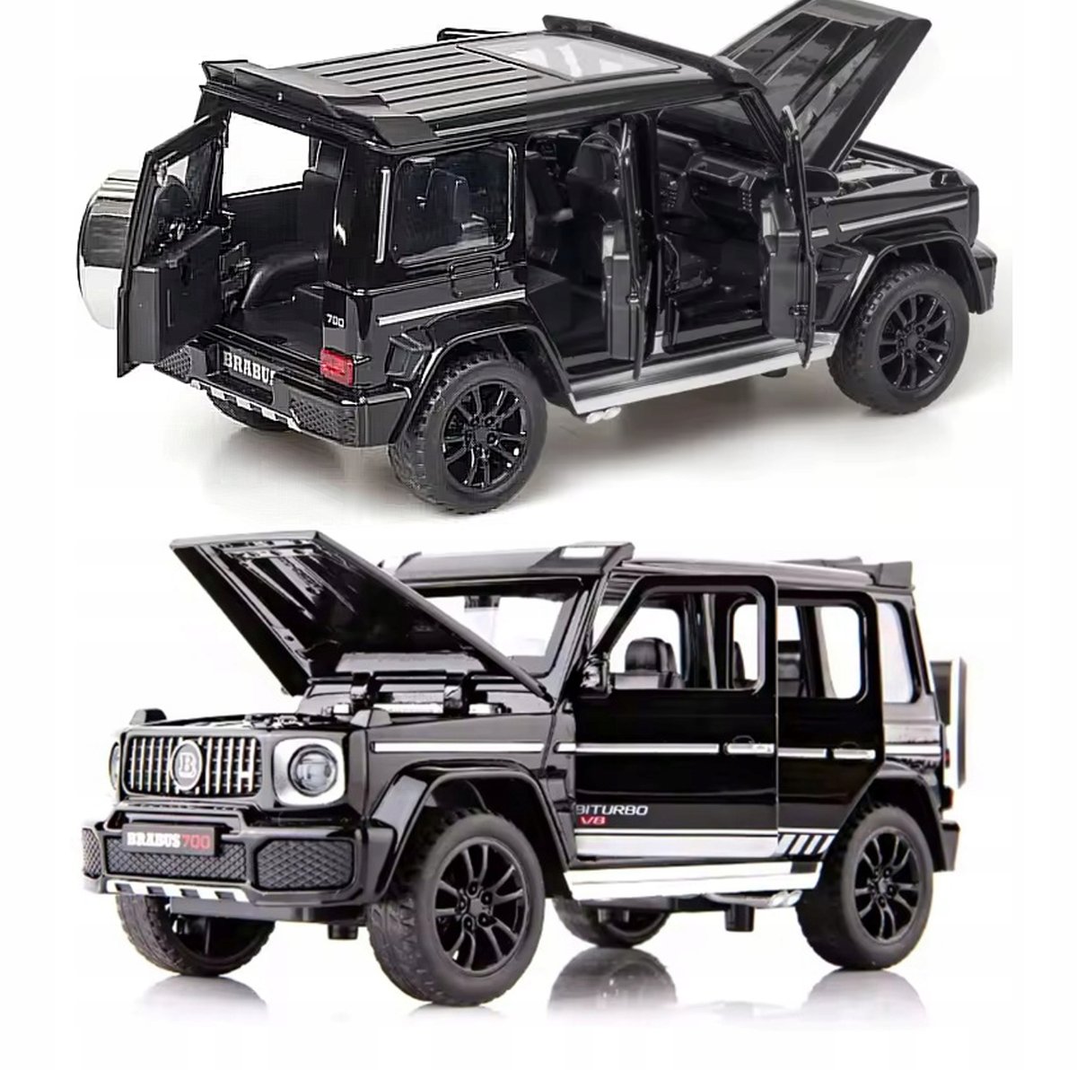 Model Samochód Brabus G700 Metalowy 1:32 Światła Dźwięk Napęd Baterie