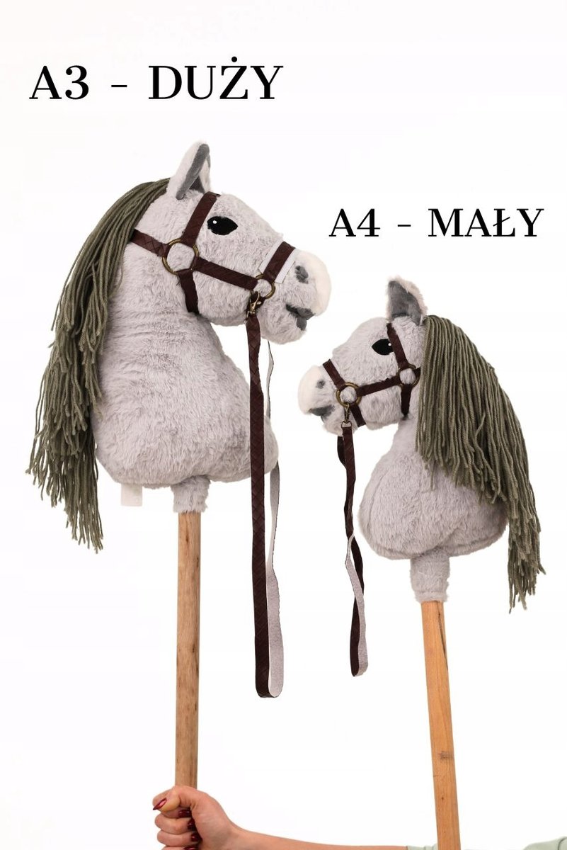 2 x HOBBY HORSE ZESTAW A4 MAŁY KONIK + WODZE + KANTAR MINI PREZENT DLA DZIE